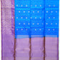 Sea Blue with Purple Color Pure Silk Saree