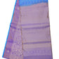 Sea Blue with Purple Color Pure Silk Saree