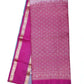 Pure Silk Handloom Soft Silk Saree – Mist Grey with Rani Pink Zari Pallu