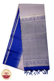 Biscuit with Purple Color Pure Silk Saree