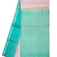 Baby Pink with Green Color Pure Silk Saree