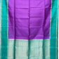 Magenta with Green Color Pure Silk Saree