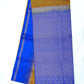 Mustard Yellow with Blue Color Pure Silk Saree