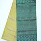 Cream with Green Color Pure Silk Saree