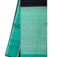 Pure Silk Handloom Soft Silk Saree in Coffee Brown with Aqua Green Zari Border & Pallu