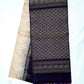 Cream Gold with Royal Blue Color Pure Silk Saree