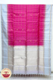 Baby Pink with Grey Color Pure Silk Saree