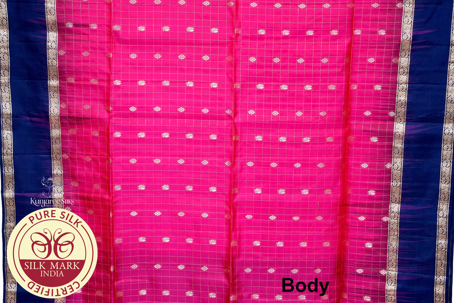 Pink with Purple Color Pure Silk Saree