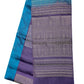 Peacock Blue with Purple Color Pure Silk Saree