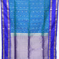 Sea Blue with Purple Color Pure Silk Saree