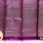 Purple Grey with Maroon Color Pure Silk Saree