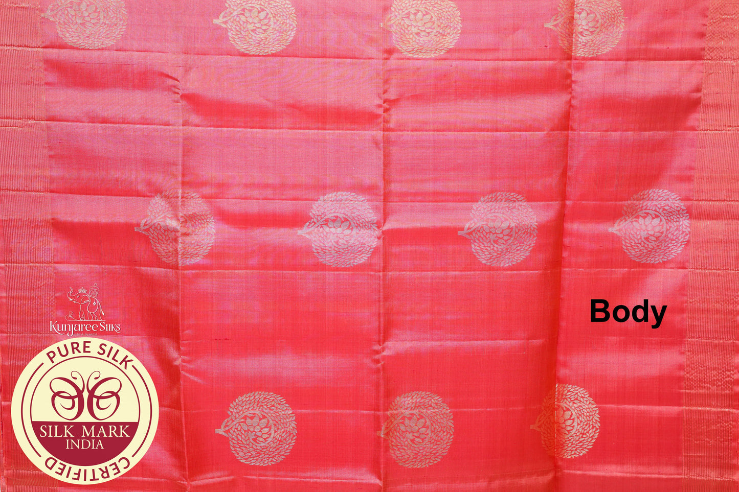 Red with Bottle Green Color Pure Silk Saree