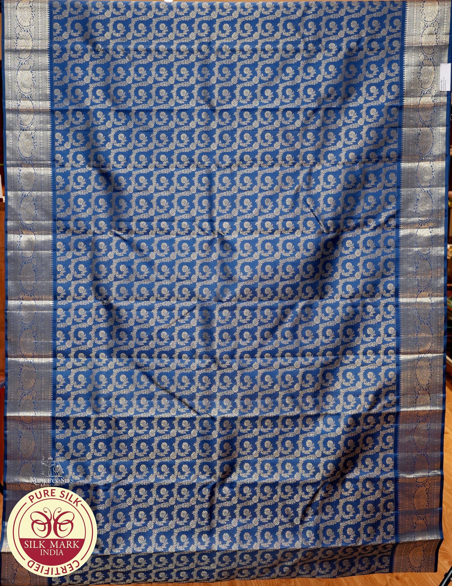 Royal Blue with Silver Color Kanjivaram Pure Silk Saree