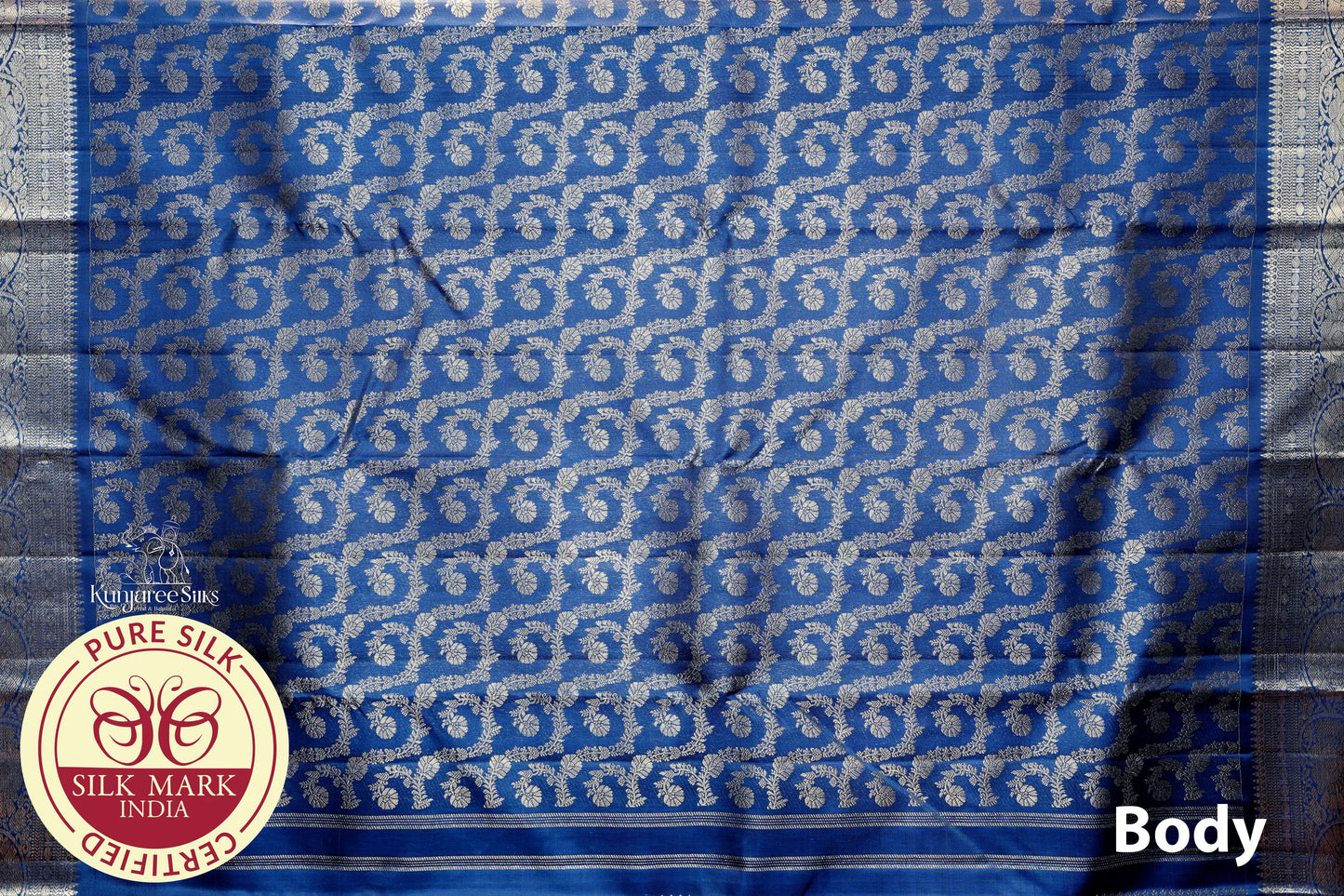 Royal Blue with Silver Color Kanjivaram Pure Silk Saree