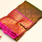 Dual Tone Green with Maroon Color Kanjivaram Pure Silk Saree