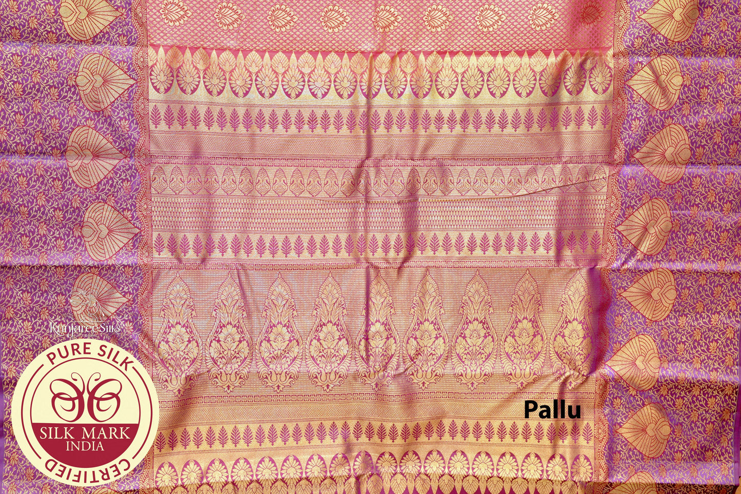 Sienna with Gold Colour Kanjivaram Pure Silk Saree