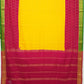 Yellow with Maroon Color Mysore Pure Silk Saree