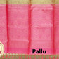 Golden Body with Pink Color Pure Silk Saree