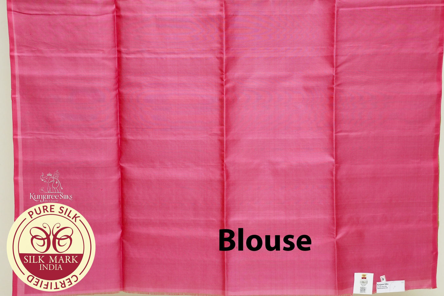 Golden Body with Pink Color Pure Silk Saree