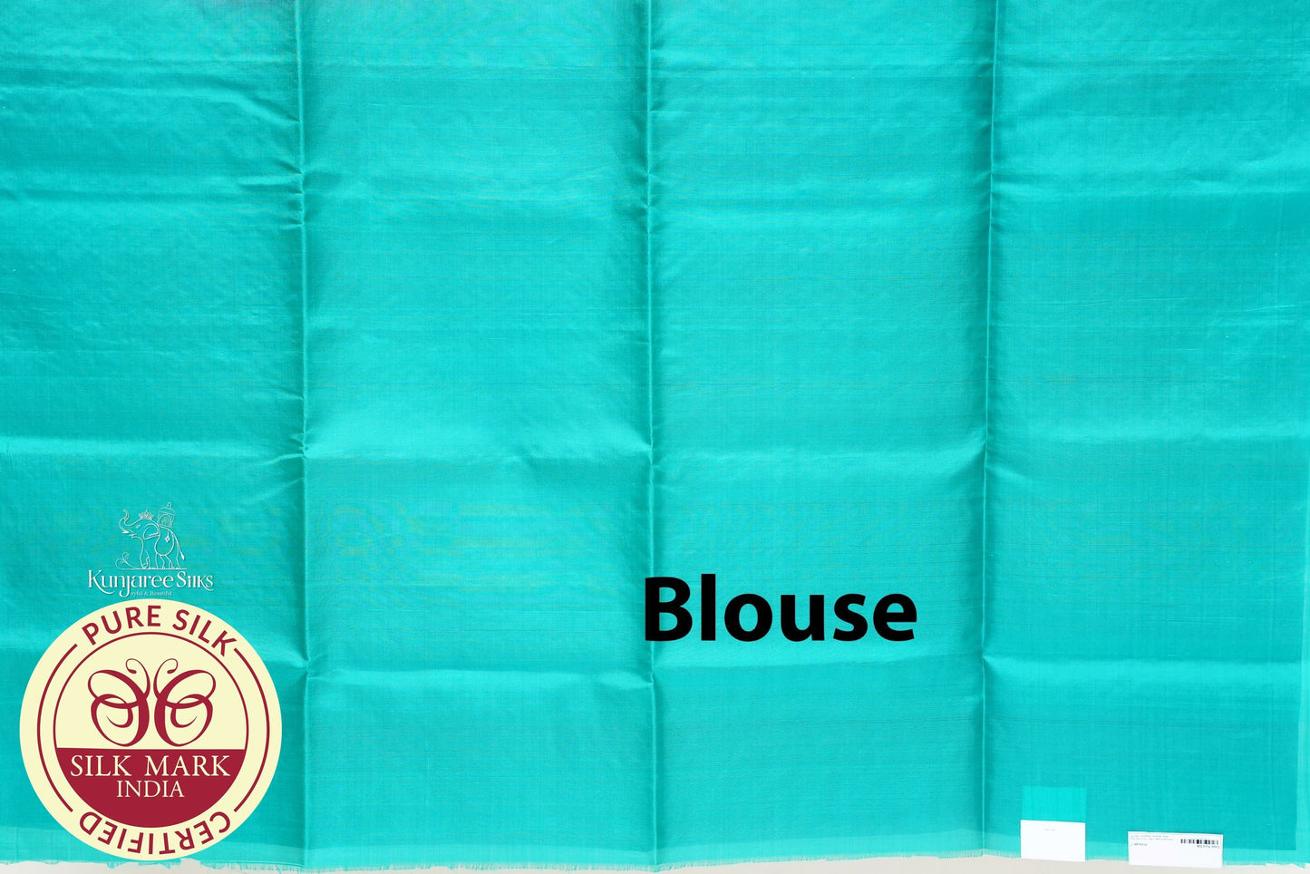 Baby Pink with Bluish Green Color Pure Silk Saree