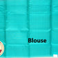 Baby Pink with Bluish Green Color Pure Silk Saree