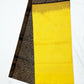 Brown Grey with Lemon Yellow Color Pure Silk Saree