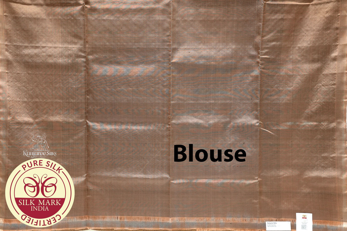 Biscuit Brown with Gold Color Pure Silk Saree