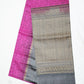 Pink with Grey Color Pure Silk Saree