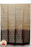 Biscuit with Brown Color Pure Silk Saree