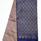 Biscuit with Royal Blue Color Pure Silk Saree