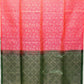 Onion Red with Bottle Green Color Pure Silk Saree