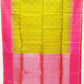 Mustard Yellow with Pink Color Pure Silk Saree