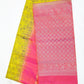 Pure Silk Handloom Soft Silk Saree in Lime Yellow and Baby Pink