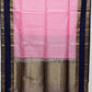 Baby Pink with Purple Color Pure Silk Saree