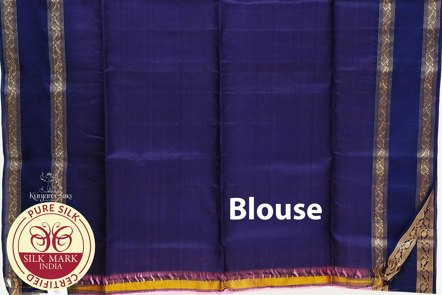 Baby Pink with Purple Color Pure Silk Saree