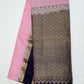 Baby Pink with Purple Color Pure Silk Saree