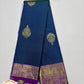 Dual Greenish Blue with Magenta Color Kanjivaram Pure Silk Saree