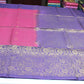 Rani Pink & Royal Purple Pure Soft Silk Handloom Saree with Rich Zari Floral Border