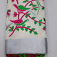Elegant Kerala Cotton Saree with Embroidered Bird & Floral Vine Design |Silver Kasavu Border