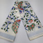 Elegant Kerala Cotton Saree with Peacock & Floral Heritage Print | Silver Kasavu Border