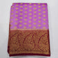 Semi Silk Butta Saree – Lavender Purple with Wine Purple Rich Zari Border & Grand Pallu
