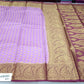 Semi Silk Butta Saree – Lavender Purple with Wine Purple Rich Zari Border & Grand Pallu