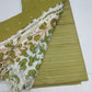 Olive Green Cotton Silk Unstitched Salwar Suit with Floral Printed Dupatta