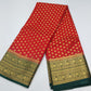 Classic Red with Bottle Green Rich Zari Border & Grand Pallu