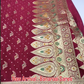 Bridal Maroon Banarasi Silk Saree with Grand Gold Zari Traditional Border