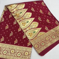 Bridal Maroon Banarasi Silk Saree with Grand Gold Zari Traditional Border