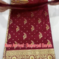 Bridal Maroon Banarasi Silk Saree with Grand Gold Zari Traditional Border
