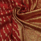 Bridal Red Banarasi Mashru Silk Saree with Elegant Gold Zari Floral Weaving