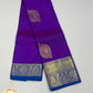Voilet with Royal Blue Color 16 Butta Kanjivaram Pure Silk Saree