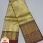 Rich Gold & Royal Purple Bridal Pure Kanjivaram Handloom Silk Saree